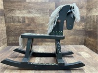 Wood Hand Painted Rocking Horse 25.5” x 20”