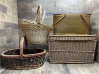 Decorative Baskets 23” x 13” x 15” and Smaller