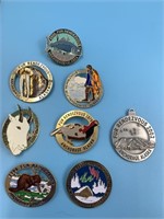 Lot of 8 fur Rondy pins: 1979, 1995, 1986, 1985, 1