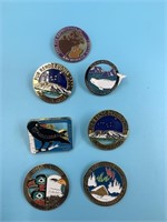 Lot of 7 fur Rondy pins: 1995, 1990, 1996, 2000 x2