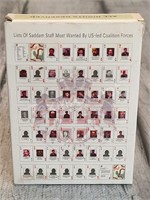 Saddam Most Wanted Staff Playing Cards