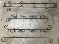 (1)  Wrought Iron And (2) Metal Wall Decor