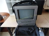 Emerson portable TV & DVD player 9" in carry tote