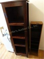 2 Book shelves largest is 14"d x 19"w x 63"t