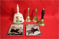 Vintage Hummel & Brass Bells Cute Dog Pictures