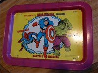 1981 Marvel comics metal lap tray 17"L
