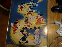 Asst. toys, Mickey Mouse poster, books, plastic
