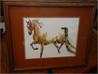 Horse painting by Ratalia ( print?)  22" x 19"