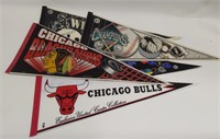 Lot Of Chicago Sports Pennants