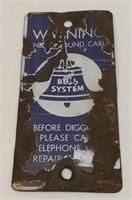 Vintage Porcelain Bell Telephone Sign