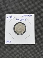 1976 Canadian 10 Cents Coin  MS High Grade