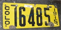 1915 Co. license plates