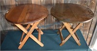 2 Wooden folding tables