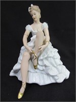 A Dresden East German Bone China Ballerina