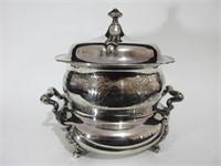 A Silver Plate Tureen Bowl and Ladle