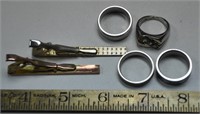 Rings, tie clips - info