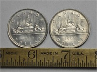 2 Canada 1 dollar coins - info