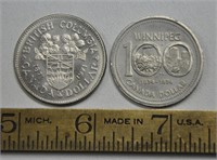 2 Canada 1 dollar coins - info