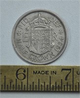 1954 U.K. Half Crown coin