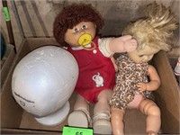 2 DOLLS () CABBAGE PATCH, (1) RUBBER & PLASTIC>>>