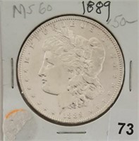 1889 Silver Morgan Dollar, nice