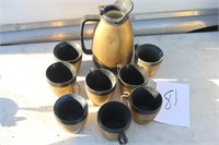 VINTAGE COFFEE SET, PITCHER, 8 CUPS,