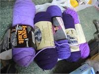 5 DIFFERENT PURPLE YARNS