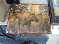WOOD MOOSE PICTURE AND BOOK