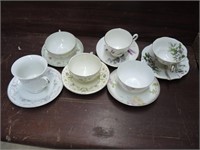 6 TEA CUPS AND SAUCERS