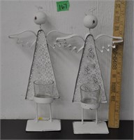Metal Angel candle holders - new
