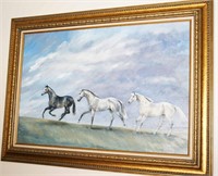 Jane Thayer Three Horses Painting on Canvas