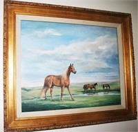 Jane Thayer Five Horses Painting on Canvas