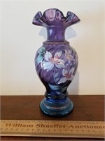 Fenton Glass Mulberry Vase Signed Bill Fenton