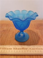 Westmoreland Glass Blue Dish 5" H