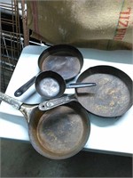 Old frying pans
