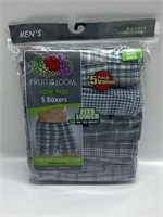 5PACK FRUIT OF THE LOOM LOW RISE BOXERS