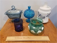 Vintage Glass 1 Lot Some Hand Painted