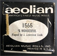 VINTAGE AEOLIAN PLAYER PIANO MUSIC ROLL "'S WONDE