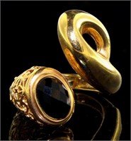 14kt Gold Elegant Italian Onyx Ring