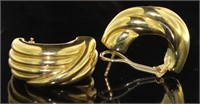 18kt Gold XXL 37 mm French Lock Earrings