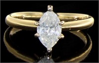 14kt Gold Marquise Cut 1.00 ct Diamond Solitaire