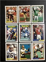 LOT OF (96) 1992 TOPPS FOOTBALL TRADING CARDS W/ D