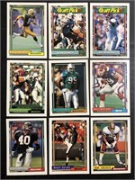 LOT OF (96) 1992 TOPPS FOOTBALL TRADING CARDS W/ D