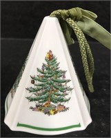 SPODE CHRISTMAS TREE PORCELAIN BELL FIRST IN THE S