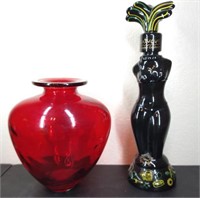 Large Red Vase, Batuque Porcelain
