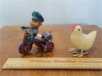 Vintage Toys Tin Wind Up & Chicken 1 Lot