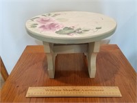 Wooden Painted Stool 7 & 3/4" H