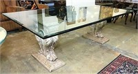 Dining Table with Beveled Plate Glass Top