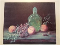 Dorothy Dent Oil Painting Fruit Signed