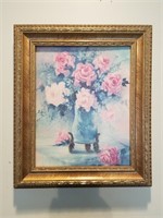 Dorothy Dent Oil Painting Floral Signed